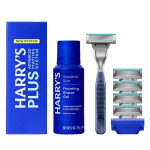 Harry's Plus Shaving Kit for Men - Premium Handle, 5 Razor Blade Cartridges Harry's Plus Shaving Kit for Men - Premium Handle, 5 Razor Blade Cartridges