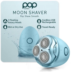 Pop Sonic Moon Shaver 3-Head Electric Face & Body Shaver (Slate) 3 Floating Rotary Heads Trimmer w/Removable Cap Titanium Blades & Lithium-ion Battery Razors for Women & Razors for Men Pop Sonic Moon Shaver 3-Head Electric Face & Body Shaver (Slate) 3 Floating Rotary Heads Trimmer w/Removable Cap Titanium Blades & Lithium-ion Battery Razors for Women & Razors for Men