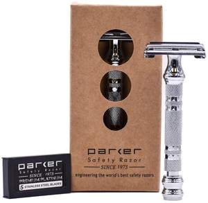 Parker 66R Butterfly Open Double Edge Safety Razor - 5 Premium Blades included Parker 66R Butterfly Open Double Edge Safety Razor - 5 Premium Blades included