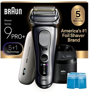 Braun Electric Razor for Men Series 9 PRO+ Electric Foil Shaver with Precision Trimmer, 6in1 SmartCare Center, Travel Powercase, 9677cc Braun Electric Razor for Men Series 9 PRO+ Electric Foil Shaver with Precision Trimmer, 6in1 SmartCare Center, Travel Powercase, 9677cc