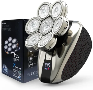 7D Head Shavers for Bald Men, Water Proof Electric Razor for Men with LED Display, Detachable Wet/Dry Anti-Pinch Head Shavers, Shaving Grooming for Balder, Perfect for Home & Travel(Black) 7D Head Shavers for Bald Men, Water Proof Electric Razor for Men with LED Display, Detachable Wet/Dry Anti-Pinch Head Shavers, Shaving Grooming for Balder, Perfect for Home & Travel(Black)