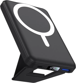 AOGUERBE Magnetic Power Bank, 10000mAh Wireless Portable Charger with Stand AOGUERBE Magnetic Power Bank, 10000mAh Wireless Portable Charger with Stand