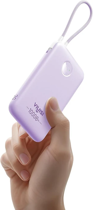 VIYISI 0.58 Slim Portable Charger Small 10000mAh with Built-in USB C Cable VIYISI 0.58 Slim Portable Charger Small 10000mAh with Built-in USB C Cable