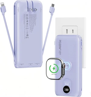 Portable Charger 10000mAh 20W, Wall Plug, 2 Cables, iWatch Charging Portable Charger 10000mAh 20W, Wall Plug, 2 Cables, iWatch Charging
