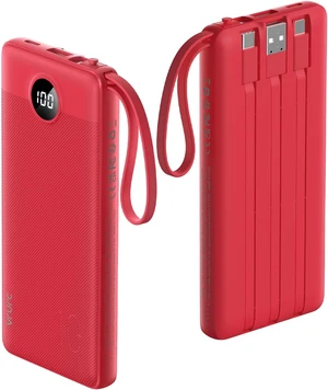 VRURC Portable Charger, Built in 4 Cables & Lanyard Power Bank 10000mAh VRURC Portable Charger, Built in 4 Cables & Lanyard Power Bank 10000mAh