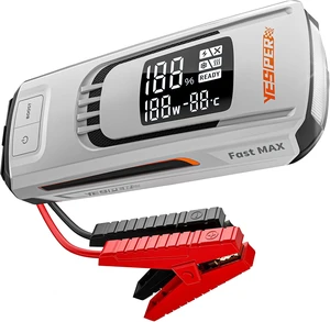 YESPER Boost Jump Starter Battery Pack 4120A 27000mAh Car Battery Charger Jumper Starter (All Gas/up to 10L Diesel) 100W Quick Charge 12V Portable Jump Box for Totally Dead Vehicle with DSLI Safe Tech YESPER Boost Jump Starter Battery Pack 4120A 27000mAh Car Battery Charger Jumper Starter (All Gas/up to 10L Diesel) 100W Quick Charge 12V Portable Jump Box for Totally Dead Vehicle with DSLI Safe Tech
