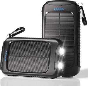 Solar Power Bank 20000mAh with USB-C, Portable Charger for Travel Camping Solar Power Bank 20000mAh with USB-C, Portable Charger for Travel Camping