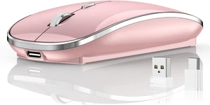 Halpilt Silent Wireless Mouse | USB-C & USB-A Dual Receiver(Rose Gold) Halpilt Silent Wireless Mouse | USB-C & USB-A Dual Receiver(Rose Gold)