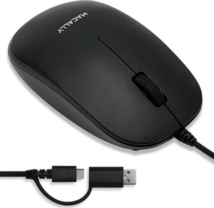 Macally Wired Mouse for Mac and PC - Dual USB C + A Plug - Simple Ambidextrous 3 Button USB Mouse Wired with Scroll Wheel and 1200 DPI Optical Sensor - for Apple, MacBook, iMac, Laptop and PC - Black Macally Wired Mouse for Mac and PC - Dual USB C + A Plug - Simple Ambidextrous 3 Button USB Mouse Wired with Scroll Wheel and 1200 DPI Optical Sensor - for Apple, MacBook, iMac, Laptop and PC - Black