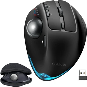 Wireless Trackball Mouse, Adjustable Angle Rechargeable, With Travel Case Wireless Trackball Mouse, Adjustable Angle Rechargeable, With Travel Case