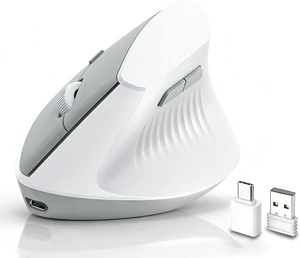 Ergonomic Mouse, Wireless Bluetooth Vertical Mouse, Rechargeable, USBC & Bluetooth 5.0/3.0 & 2.4G Connect, Easy to use, Cordless, Quiet Clicks, 6 Buttons for Laptop, Desktop, PC, Mac, Computer Ergonomic Mouse, Wireless Bluetooth Vertical Mouse, Rechargeable, USBC & Bluetooth 5.0/3.0 & 2.4G Connect, Easy to use, Cordless, Quiet Clicks, 6 Buttons for Laptop, Desktop, PC, Mac, Computer