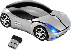 HuGuWdy Silver Car Mouse2.4G with USB Reciver 1600DPI Computer Mice Wireless for Computer Wireless Computer Mouse for Laptop Tablet for Windows Mac OSSilver HuGuWdy Silver Car Mouse2.4G with USB Reciver 1600DPI Computer Mice Wireless for Computer Wireless Computer Mouse for Laptop Tablet for Windows Mac OSSilver