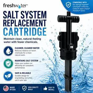 1 Pack FreshWater Salt System Cartridge Replacement for Hot Spring & Caldera Spa Salt Water System 1 Pack FreshWater Salt System Cartridge Replacement for Hot Spring & Caldera Spa Salt Water System