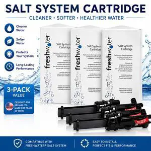 3 Pack FreshWater Salt System Cartridge Replacement for Hot Spring & Caldera Spa Salt Water System 3 Pack FreshWater Salt System Cartridge Replacement for Hot Spring & Caldera Spa Salt Water System