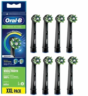 Oral-B CrossAction Replacement Brush Heads, 8Pack Black Edition, CleanMaximiser Angled Bristles Deep Clean Between Teeth Oral-B CrossAction Replacement Brush Heads, 8Pack Black Edition, CleanMaximiser Angled Bristles Deep Clean Between Teeth