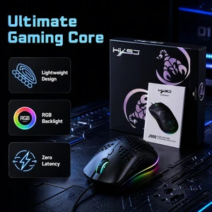 HXSJ J900 Wired Gaming Mouse, RGB Backlit Honeycomb Shell Gaming Mouse, 6 Programmable Buttons, Adjustable DPI, Ergonomic USB Computer Mouse for PC Laptop, White Or Black HXSJ J900 Wired Gaming Mouse, RGB Backlit Honeycomb Shell Gaming Mouse, 6 Programmable Buttons, Adjustable DPI, Ergonomic USB Computer Mouse for PC Laptop, White Or Black