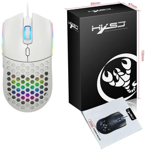 HXSJ Wired RGB Gaming Mouse, Lightweight Honeycomb Shell, Programmable Buttons, USB Gaming Mouse HXSJ Wired RGB Gaming Mouse, Lightweight Honeycomb Shell, Programmable Buttons, USB Gaming Mouse