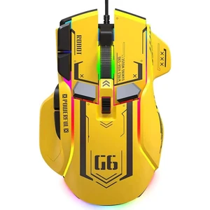 RGB Gaming Mouse Backlit Wired Ergonomic 10 Button Programmable Mouse ,UP to 12800 DPI, RGB,10 Programmable Buttons Yellow RGB Gaming Mouse Backlit Wired Ergonomic 10 Button Programmable Mouse ,UP to 12800 DPI, RGB,10 Programmable Buttons Yellow
