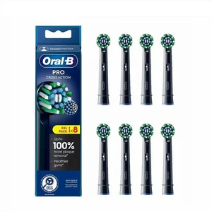 Oral-B Pro Cross Action Replacement Brush Heads, 8 Count, Up To 100% More Plaque Removal, Compatible with Oral-B Electric Toothbrushes Oral-B Pro Cross Action Replacement Brush Heads, 8 Count, Up To 100% More Plaque Removal, Compatible with Oral-B Electric Toothbrushes