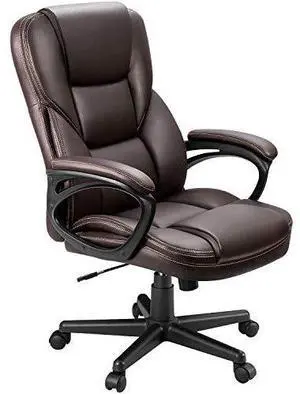 Furmax Office Executive Chair High Back Adjustable Managerial Home Desk Chair, Swivel Computer PU Leather Chair with Lumbar Support (Brown) Furmax Office Executive Chair High Back Adjustable Managerial Home Desk Chair, Swivel Computer PU Leather Chair with Lumbar Support (Brown)