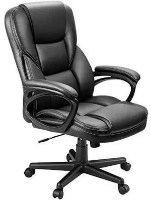 Furmax Office Executive Chair High Back Adjustable Managerial Home Desk Chair, Swivel Computer PU Leather Chair with Lumbar Support (2, Black) Furmax Office Executive Chair High Back Adjustable Managerial Home Desk Chair, Swivel Computer PU Leather Chair with Lumbar Support (2, Black)