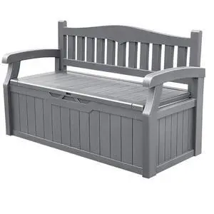 Devoko 80 Gallon Storage Bench Deck Box Lockable for Patio Furniture, Garden Decor and Outdoor Seating for Cushions, Garden Tools and Pool Supplies (Grey) Devoko 80 Gallon Storage Bench Deck Box Lockable for Patio Furniture, Garden Decor and Outdoor Seating for Cushions, Garden Tools and Pool Supplies (Grey)