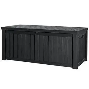 Devoko 120 Gallon Resin Deck Box Waterproof Indoor Outdoor Storage Box Lockable Large Storage Container for Patio Furniture Cushions and Garden Tools Devoko 120 Gallon Resin Deck Box Waterproof Indoor Outdoor Storage Box Lockable Large Storage Container for Patio Furniture Cushions and Garden Tools