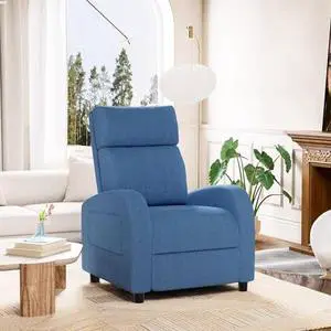 Homall Recliner Chair, Recliner Sofa for Adults, Recliners Home Theater Seating with Lumbar Support, Reclining Sofa Chair for Living Room (Fabric, Blue) Homall Recliner Chair, Recliner Sofa for Adults, Recliners Home Theater Seating with Lumbar Support, Reclining Sofa Chair for Living Room (Fabric, Blue)