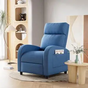 Homall Recliner Chair, Recliner Sofa for Adults, Recliners Home Theater Seating with Lumbar Support, Reclining Sofa Chair for Living Room (Fabric, Dark Blue) Homall Recliner Chair, Recliner Sofa for Adults, Recliners Home Theater Seating with Lumbar Support, Reclining Sofa Chair for Living Room (Fabric, Dark Blue)