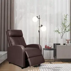 Homall Recliner Chair, Recliner Sofa for Adults, Recliners Home Theater Seating with Lumbar Support, Reclining Sofa Chair for Living Room (Leather, Brown) Homall Recliner Chair, Recliner Sofa for Adults, Recliners Home Theater Seating with Lumbar Support, Reclining Sofa Chair for Living Room (Leather, Brown)