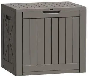 Flamaker Resin Deck Box 40 Gallon Waterproof Outdoor Indoor Storage Box Imitation Wood Resin for Patio Furniture Garden Tools and Pool (Deep Brown) Flamaker Resin Deck Box 40 Gallon Waterproof Outdoor Indoor Storage Box Imitation Wood Resin for Patio Furniture Garden Tools and Pool (Deep Brown)