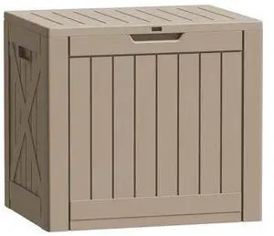 Flamaker Resin Deck Box 40 Gallon Waterproof Outdoor Indoor Storage Box Imitation Wood Resin for Patio Furniture Garden Tools and Pool (Brown) Flamaker Resin Deck Box 40 Gallon Waterproof Outdoor Indoor Storage Box Imitation Wood Resin for Patio Furniture Garden Tools and Pool (Brown)