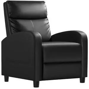 Homall Recliner Chair, Recliner Sofa PU Leather for Adults, Recliners Home Theater Seating with Lumbar Support, Reclining Sofa Chair for Living Room (Black, Leather) Homall Recliner Chair, Recliner Sofa PU Leather for Adults, Recliners Home Theater Seating with Lumbar Support, Reclining Sofa Chair for Living Room (Black, Leather)