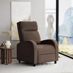 Homall Recliner Chair, Recliner Sofa for Adults, Recliners Home Theater Seating with Lumbar Support, Reclining Sofa Chair for Living Room (Fabric, Brown) Homall Recliner Chair, Recliner Sofa for Adults, Recliners Home Theater Seating with Lumbar Support, Reclining Sofa Chair for Living Room (Fabric, Brown)