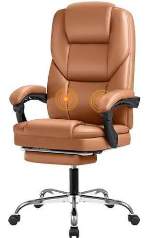 Furmax Executive Office Chair with Foot Rest Big and Tall Office Chair Ergonomic Home Office Desk Chairs Reclining High Back Leather Chair with Lumbar Support, 400LBS (Brown) Furmax Executive Office Chair with Foot Rest Big and Tall Office Chair Ergonomic Home Office Desk Chairs Reclining High Back Leather Chair with Lumbar Support, 400LBS (Brown)