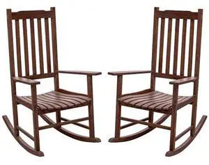 Flamaker Acacia Wood Patio Rocking Chair Set of 2, High Back and Widen Armrest for Adults, Solid Wood Porch Rocking Chair for Lawn, Garden, Backyard (Brown) Flamaker Acacia Wood Patio Rocking Chair Set of 2, High Back and Widen Armrest for Adults, Solid Wood Porch Rocking Chair for Lawn, Garden, Backyard (Brown)