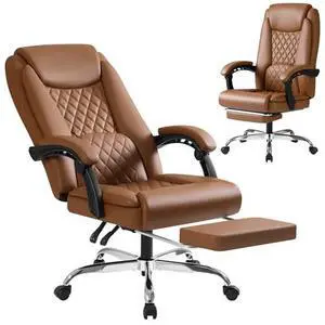 Homall Executive Home Office Chair with Lumbar Support,400lbs Adjustable Ergonomic High Back Office Chair Reclining Managerial Chair for Home Office (Brown) Homall Executive Home Office Chair with Lumbar Support,400lbs Adjustable Ergonomic High Back Office Chair Reclining Managerial Chair for Home Office (Brown)