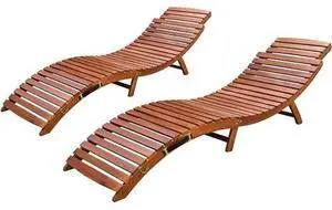 Devoko Patio Chaise Pool Lounge Outdoor Folding Wooden Lounge Chair for Outside Waterproof Lounge Chair (2 Piece) Devoko Patio Chaise Pool Lounge Outdoor Folding Wooden Lounge Chair for Outside Waterproof Lounge Chair (2 Piece)
