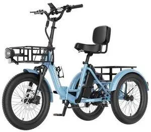MOONCOOL Foldable Electric Tricycle for Adults, 20" Aluminum Etrike Fat Tire, Rated 500W 48V 15Ah Rear Differential, Front Suspension, 15.5MPH, 450LBS Payload, 95% Pre-Assembled MOONCOOL Foldable Electric Tricycle for Adults, 20" Aluminum Etrike Fat Tire, Rated 500W 48V 15Ah Rear Differential, Front Suspension, 15.5MPH, 450LBS Payload, 95% Pre-Assembled