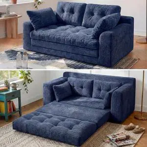 Homkdom Convertible Loveseat Sleeper, Space-Saving Folding Sofa Bed for Small Spaces, No Assembly Pull Out Couch with Pillows, Navy Blue Homkdom Convertible Loveseat Sleeper, Space-Saving Folding Sofa Bed for Small Spaces, No Assembly Pull Out Couch with Pillows, Navy Blue