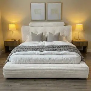 Homkdom Cloud Bed Frame,Soft Foam Queen Size Bed Frame with Soft Button Design Headboard, Anti-Collision Design, Easy Assembly for Bedroom,Apartments, Guest Rooms,Beige Homkdom Cloud Bed Frame,Soft Foam Queen Size Bed Frame with Soft Button Design Headboard, Anti-Collision Design, Easy Assembly for Bedroom,Apartments, Guest Rooms,Beige