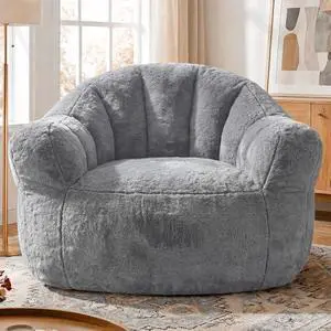 Homkdom Bean Bag Chair, Giant Bean Bag Chairs for Adults, Shell-Shaped Bean Bag Couch with Armrests & Side Pockets, Comfy Beanbag Lazy Couch Reading Chair for Bedroom, Living Room, Bluegrey Homkdom Bean Bag Chair, Giant Bean Bag Chairs for Adults, Shell-Shaped Bean Bag Couch with Armrests & Side Pockets, Comfy Beanbag Lazy Couch Reading Chair for Bedroom, Living Room, Bluegrey
