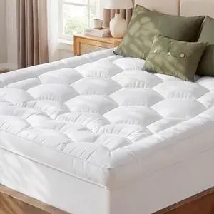 King Size Mattress Topper, 3 Inch Hybrid Filling for Balanced Sleep, Extra Thick Mattress Topper with Breathable Cover, Universal Fit for Bedrooms, Guest Rooms & RVs King Size Mattress Topper, 3 Inch Hybrid Filling for Balanced Sleep, Extra Thick Mattress Topper with Breathable Cover, Universal Fit for Bedrooms, Guest Rooms & RVs