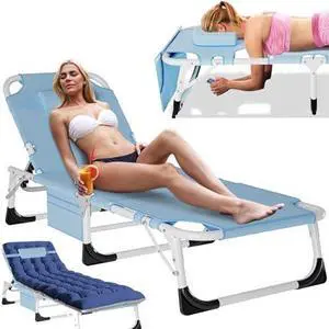 Slsy Folding Lounge Chairs Outdoor, Adjustable Sleeping Cot Chair, Portable Folding Bed Cot Chaise Lounge Chairs for Outside Beach Lawn Camping Pool Sun Tanning Slsy Folding Lounge Chairs Outdoor, Adjustable Sleeping Cot Chair, Portable Folding Bed Cot Chaise Lounge Chairs for Outside Beach Lawn Camping Pool Sun Tanning
