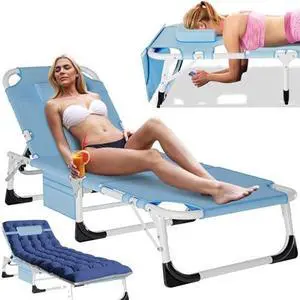 Slsy Folding Lounge Chairs Outdoor, Adjustable Sleeping Cot Chair, Portable Folding Bed Cot Chaise Lounge Chairs for Outside Beach Lawn Camping Pool Sun Tanning Slsy Folding Lounge Chairs Outdoor, Adjustable Sleeping Cot Chair, Portable Folding Bed Cot Chaise Lounge Chairs for Outside Beach Lawn Camping Pool Sun Tanning