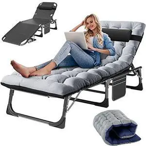 Slsy Folding Lounge Chairs Outdoor, Adjustable Sleeping Cot Chair, Portable Folding Bed Cot Chaise Lounge Chairs for Outside Beach Lawn Camping Pool Sun Tanning Slsy Folding Lounge Chairs Outdoor, Adjustable Sleeping Cot Chair, Portable Folding Bed Cot Chaise Lounge Chairs for Outside Beach Lawn Camping Pool Sun Tanning