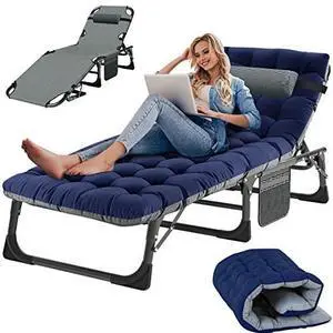 Slsy Folding Lounge Chairs Outdoor, Adjustable Sleeping Cot Chair, Portable Folding Bed Cot Chaise Lounge Chairs for Outside Beach Lawn Camping Pool Sun Tanning Slsy Folding Lounge Chairs Outdoor, Adjustable Sleeping Cot Chair, Portable Folding Bed Cot Chaise Lounge Chairs for Outside Beach Lawn Camping Pool Sun Tanning