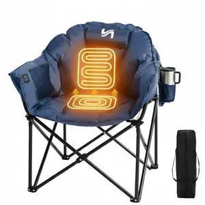 Slsy Heated Camping Chair Heats Back and Seat, Heated Portable Camp Chair with 3 Heat Levels, Heavy Duty Heated Moon Chair for Lawn, Outdoor, Picnic, Lounge Patio (Navy Blue) Slsy Heated Camping Chair Heats Back and Seat, Heated Portable Camp Chair with 3 Heat Levels, Heavy Duty Heated Moon Chair for Lawn, Outdoor, Picnic, Lounge Patio (Navy Blue)