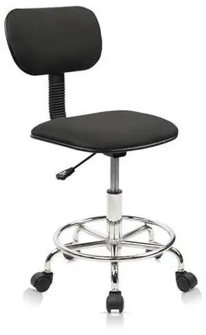 KLASIKA Low Wide Rolling Swivel Stool with Backrest, Adjustable Height Salon Chair Stools with Footrest for Spa Tattoo Office Desk Massage Task Lash Barber Facial, Black 1PK KLASIKA Low Wide Rolling Swivel Stool with Backrest, Adjustable Height Salon Chair Stools with Footrest for Spa Tattoo Office Desk Massage Task Lash Barber Facial, Black 1PK