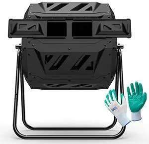 Compost Tumbler Bin Composter Dual Chamber 43 Gallon (Bundled with Pearson's Gardening Gloves) Compost Tumbler Bin Composter Dual Chamber 43 Gallon (Bundled with Pearson's Gardening Gloves)